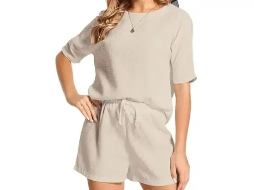 Knit Lounge Set – Top & Shorts