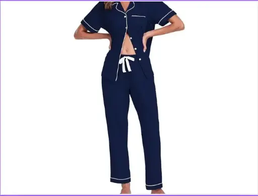 Cotton Pajama Set (Button-Up)